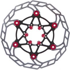 Ashima Disques De Frein ARF-3 Flotor Disque De Frein 6 Boulons, Argent/noir