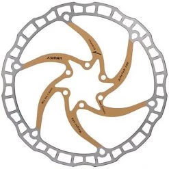 Ashima Disques De Frein ARO-08 Airedor Disque De Frein 6 Boulons, Argent/Or