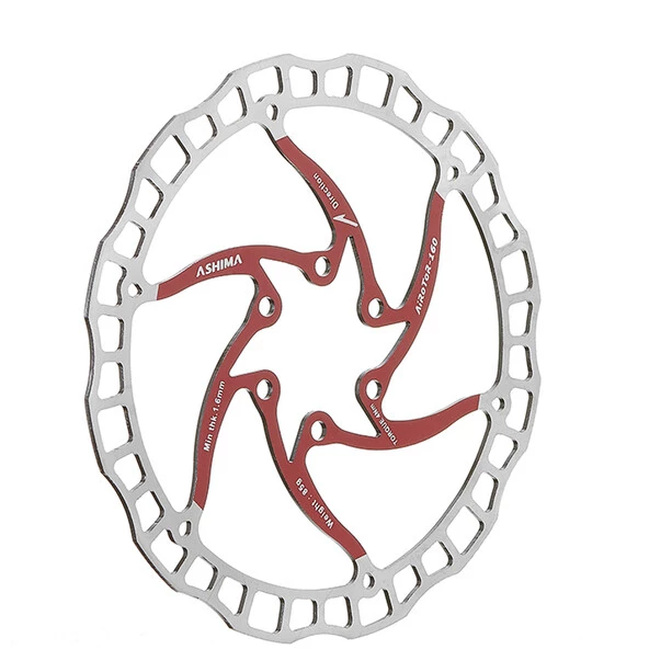Ashima Disques De Frein ARO-08 Airedor Disque De Frein 6 Boulons, Rouge/argent 1 Ashima Disques De Frein ARO-08 Airedor Disque De Frein 6 Boulons, Rouge/argent