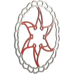 Ashima Disques De Frein ARO-09 Ai2 Disque De Frein 6 Boulons, Rouge/argent