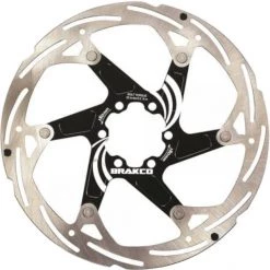 Brakco Disques De Frein Disque 2 Pièces 6 Boulons 180mm, Argent/noir