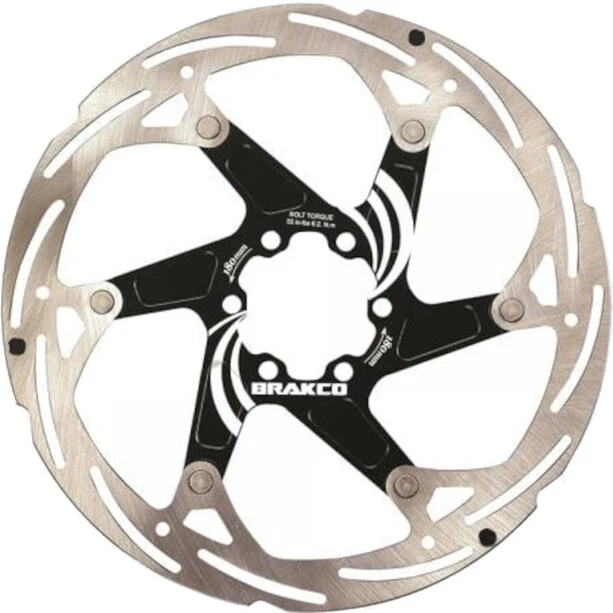 Brakco Disques De Frein Disque 2 Pièces 6 Boulons 180mm, Argent/noir 1 Brakco Disques De Frein Disque 2 Pièces 6 Boulons 180mm, Argent/noir