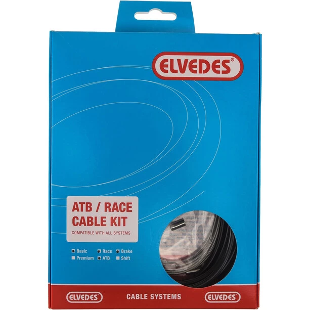 Elvedes Câbles & Gaines De Frein Jeu De Câble De Frein Universel, Noir/argent 1 Elvedes Câbles & Gaines De Frein Jeu De Câble De Frein Universel, Noir/argent