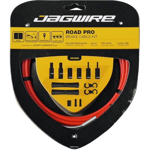 Jagwire Câbles & Gaines De Frein Road Pro Kit Câble De Frein, Rouge 1 Jagwire Câbles & Gaines De Frein Road Pro Kit Câble De Frein, Rouge