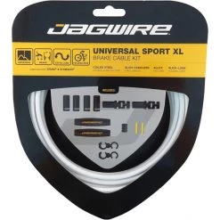 Jagwire Câbles & Gaines De Frein Sport XL Kit Câbles De Frein Universels Pour Shimano/SRAM, Blanc/noir