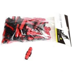 Magura HS11/HS33 Patins De Frein Sur Jante Pour Jantes En Aluminium Non Revêtues 25 Jeux, Noir/rouge