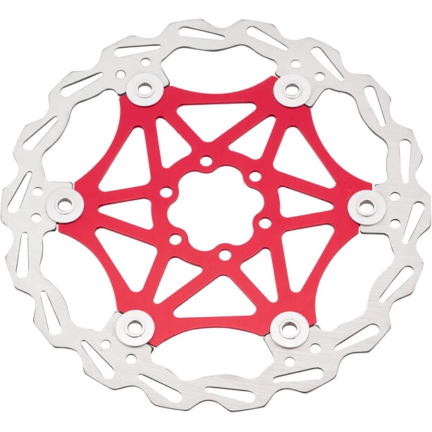 Red-cycling-products Disques De Frein LR-6 Floating Disque 6 Boulons Ø180mm, Rouge 1 Red-cycling-products Disques De Frein LR-6 Floating Disque 6 Boulons Ø180mm, Rouge