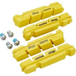 Swissstop FlashPro Patins De Frein Pour Shimano/SRAM Carbone, Jaune