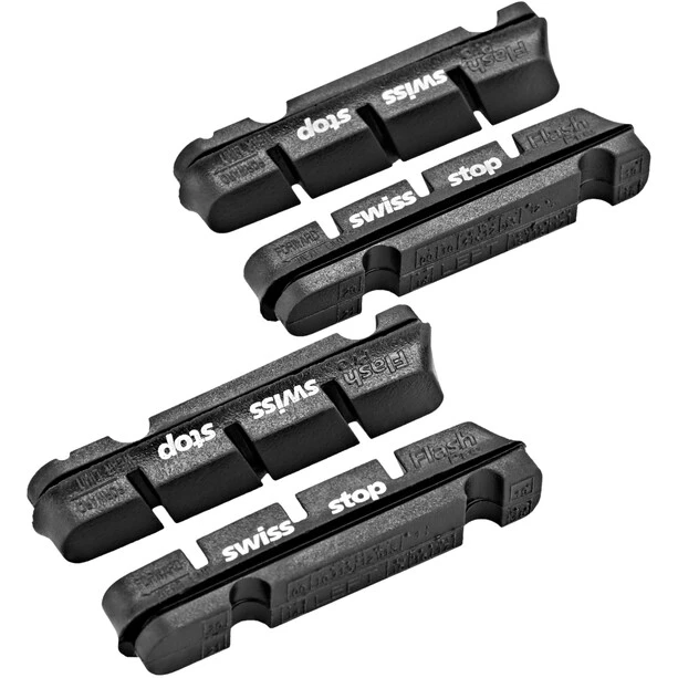 Swissstop Flash Pro Patins De Frein SRAM/Shimano 4 Pièces, Noir 1 Swissstop Flash Pro Patins De Frein SRAM/Shimano 4 Pièces, Noir