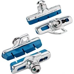 Xlc Cartridge Road Patins De Frein 50mm 4 Pièces Pour Jantes Carbone Campagnolo, Argent/bleu